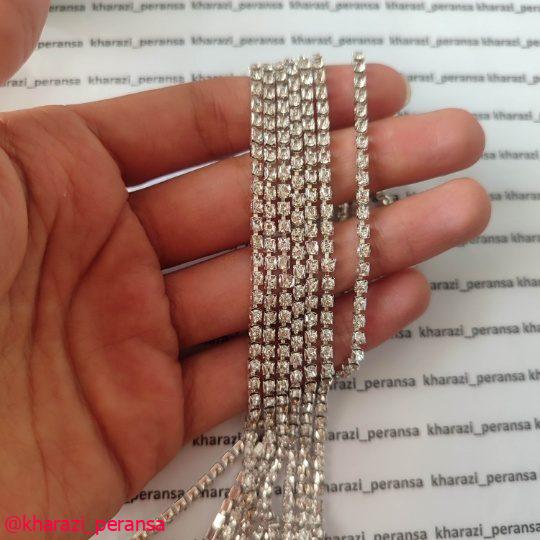 نگین متری نقره ای پایه المینیوم