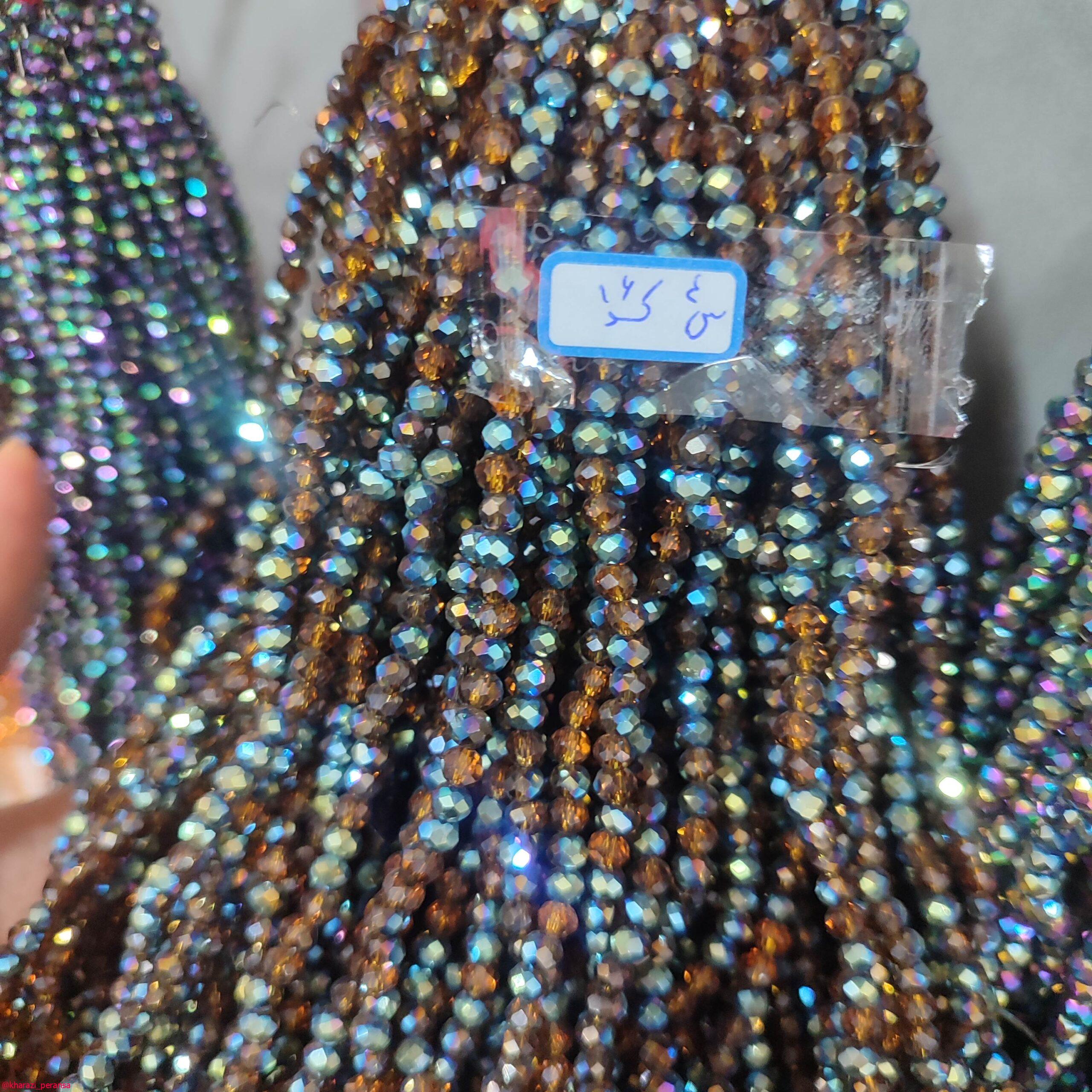 کریستال سایز4  ( قهوه ای ابی) کد 16