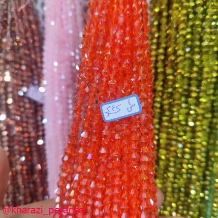 کریستال  مخروطی نارنجی سایز4 کد 34