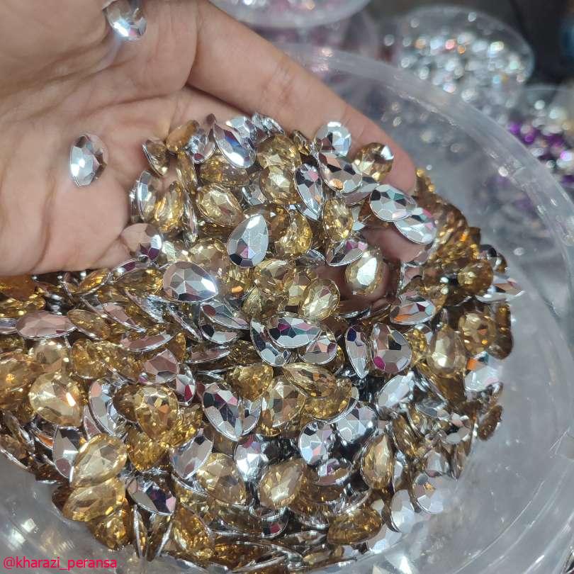 اشک 10در14 شامپاینی پلاستیک  بسته 50 عددی