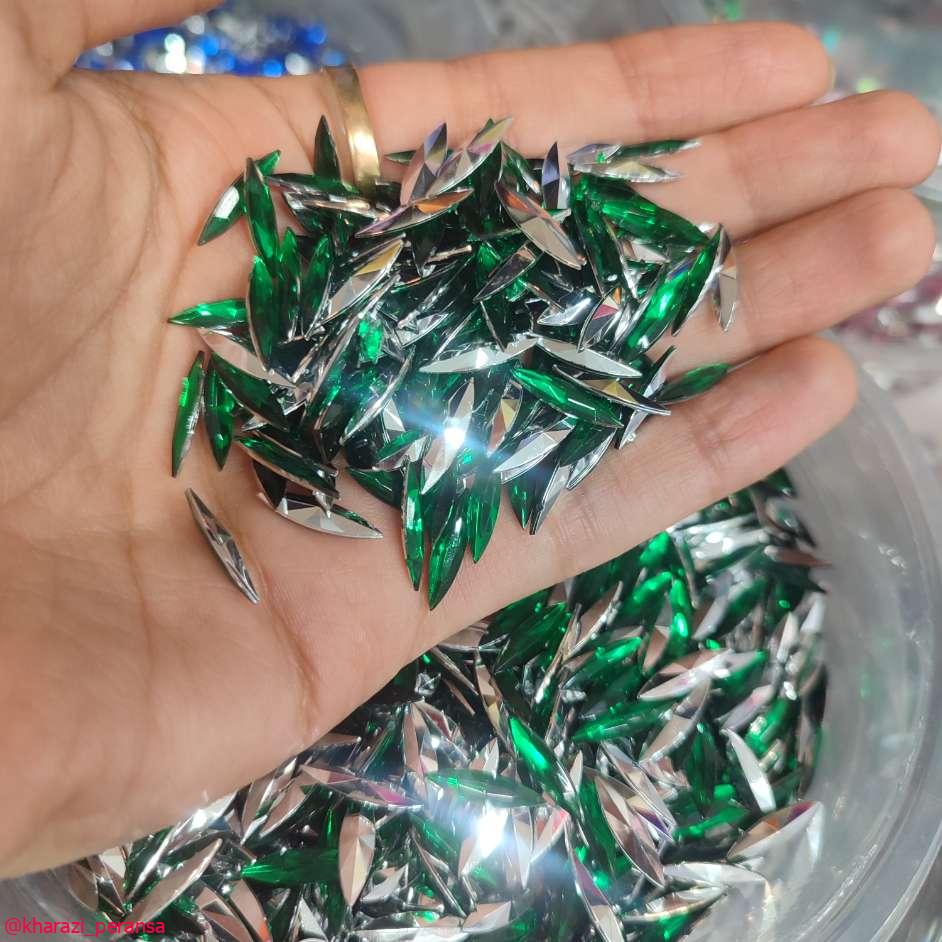 نیزه ای سبز پلاستیک درجه یک بسته 100 عددی