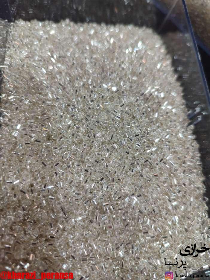 ملیله شکسته fgb شیشه‌ای نقره‌ای بسته ۱۰ گرمی