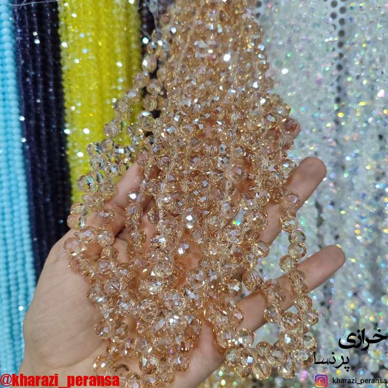 کریستال اشک عروس شامپاینی   تک سوراخ