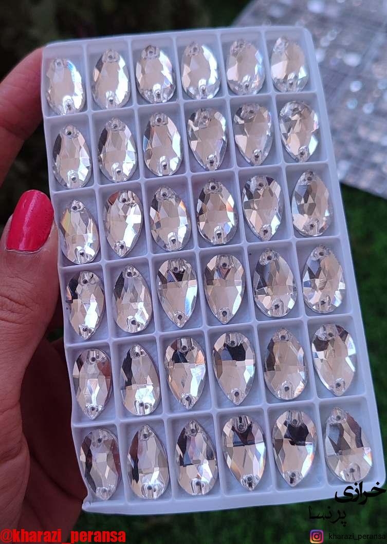 سنگ 11در18 دوختنی نقره ای