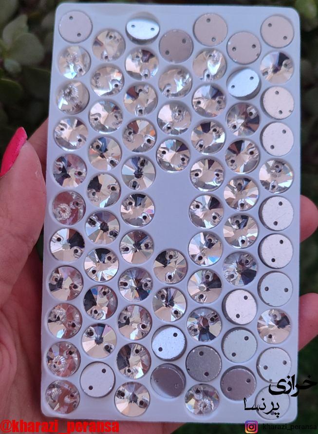 سنگ گرد دوختنی 10 میل شیشه ای