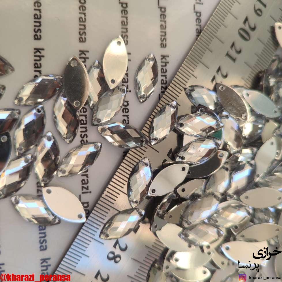 7در15 مارکیز  دوختنی پلاستیک  نقره ای درجه یک بسته صد عددی