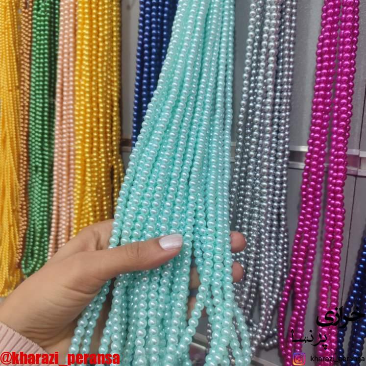 مروارید سنگی سایز6 ابی فیروزه