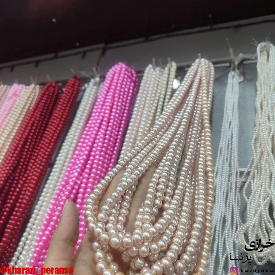 مروارید سنگی  سایز8 کرم