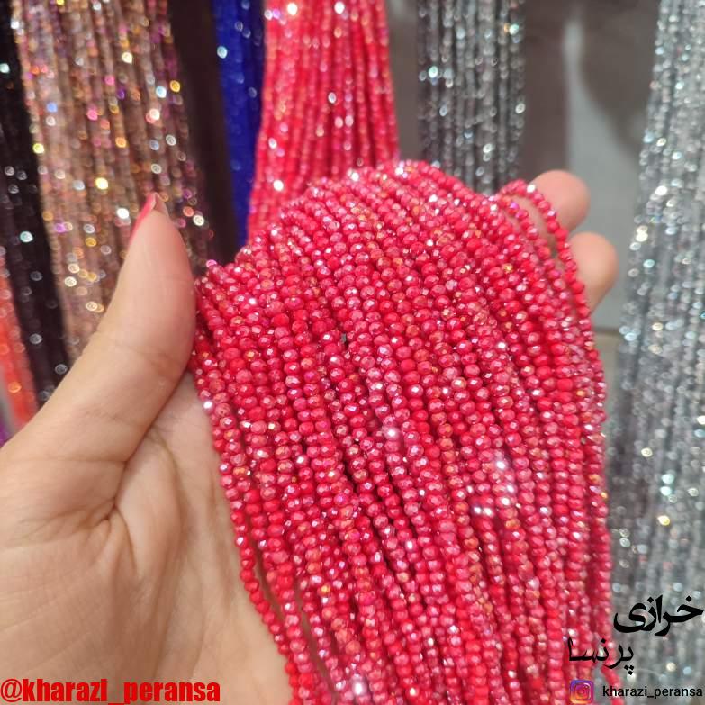 کریستال سایز2 قرمز متالیک براق