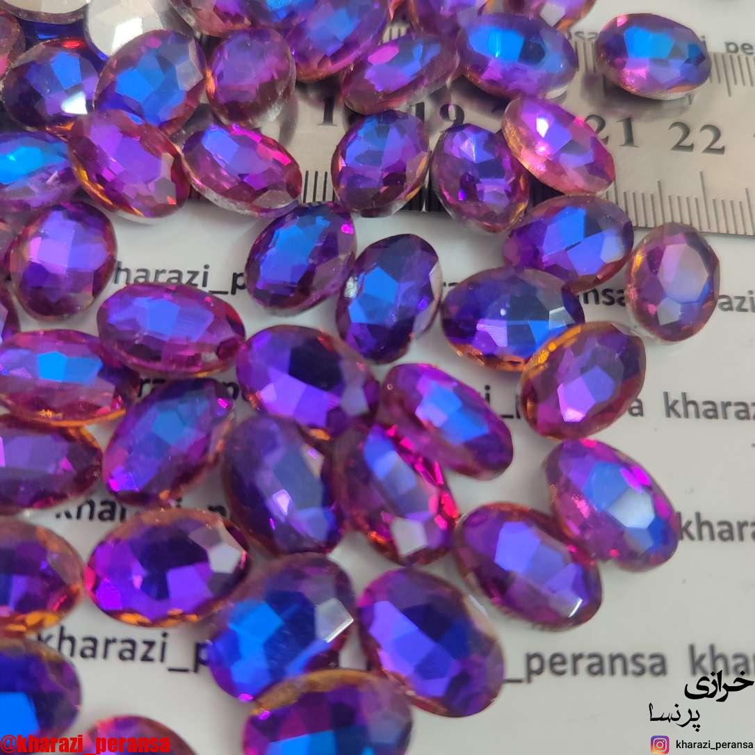 سنگ بیضی 10در14 ابی بنفش خاص