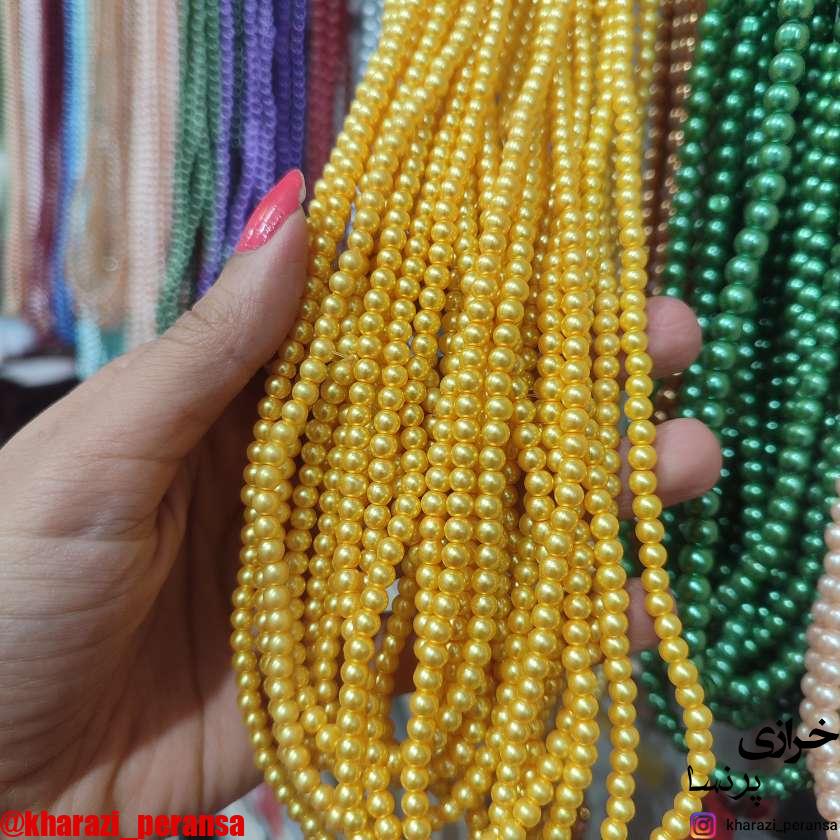 مروارید سایز4 سنگی زرد