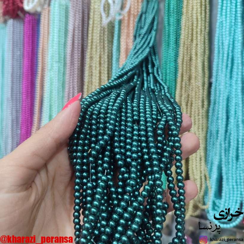 مروارید سایز4سنگی سبز تیره (کپی)