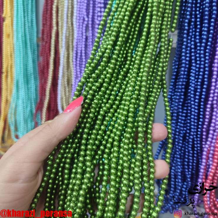 مروارید سنگی سایز4 سبز روشن