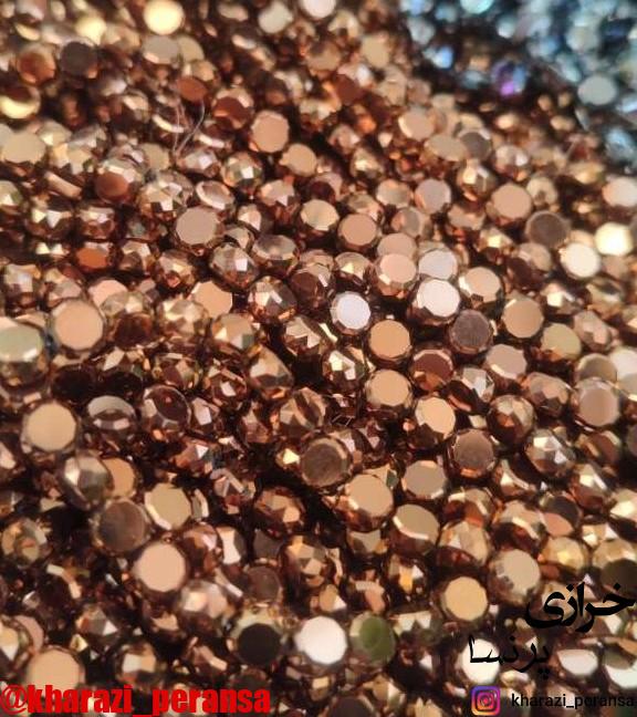 کریستال تخت سایز6 طلایی مسی