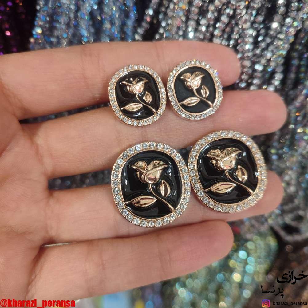 دکمه پینترستی استیل و رنگ ثابت رز طلایی