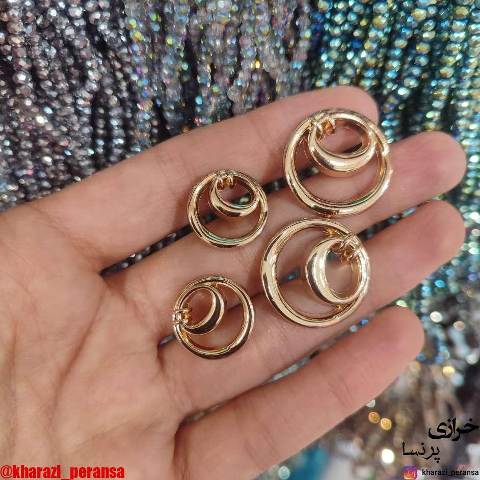 دکمه پینترستی استیل و رنگ ثابت طلایی