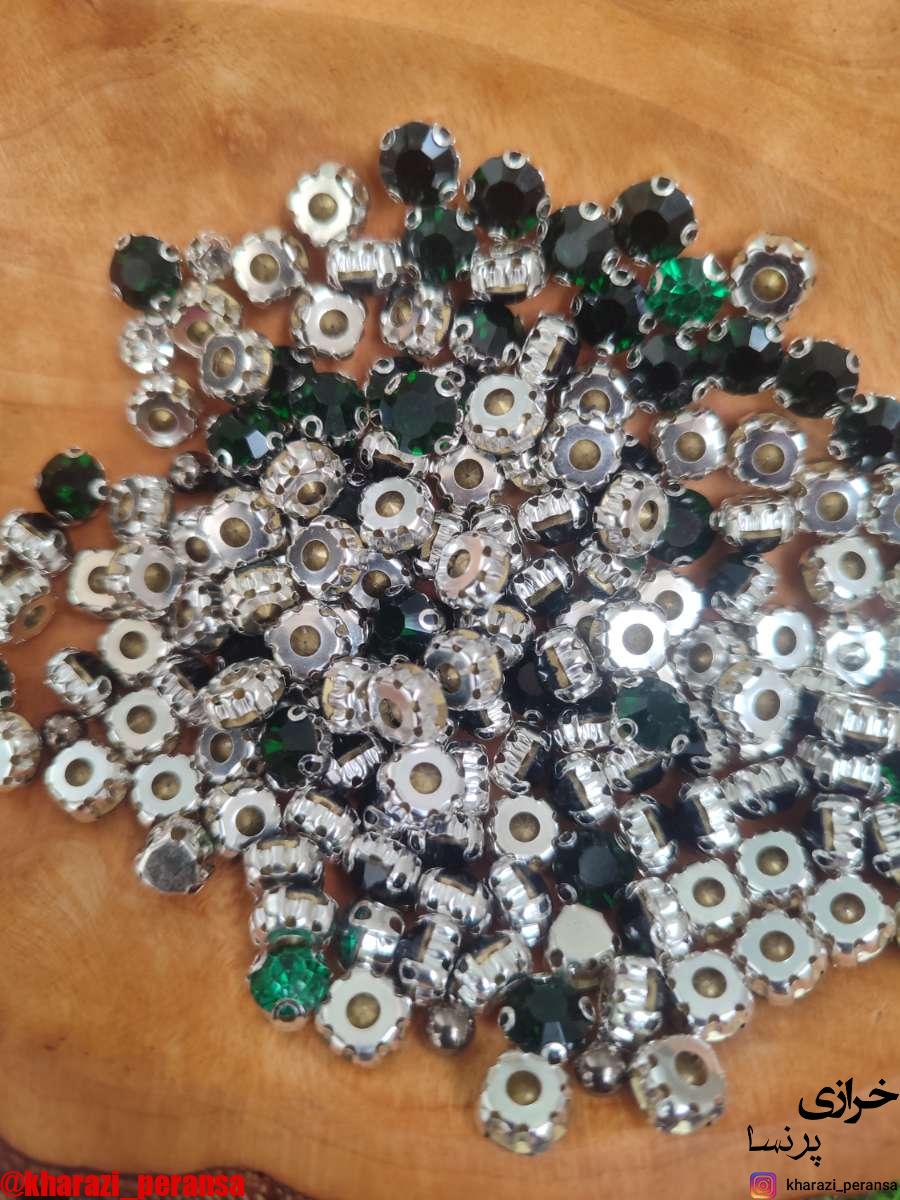 نگین پانچ سبز بسته50 عددی