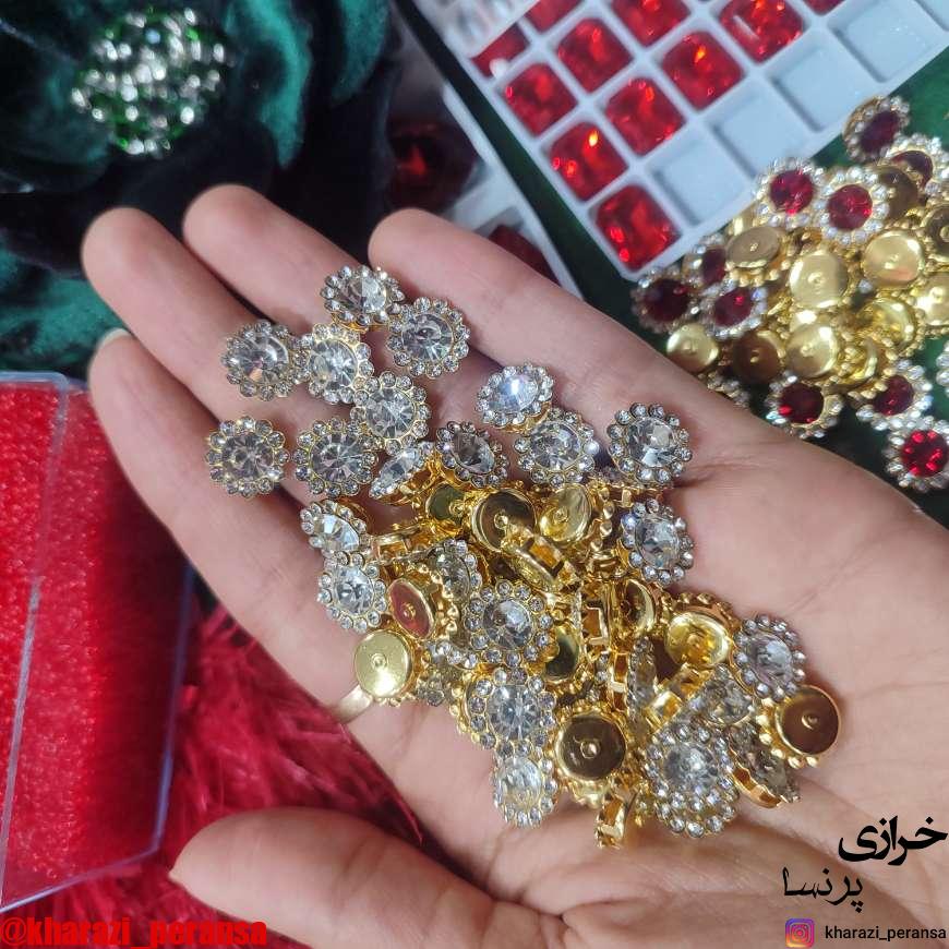 گرد دورنگین نقره ای 1 سانت بسته ده عددی