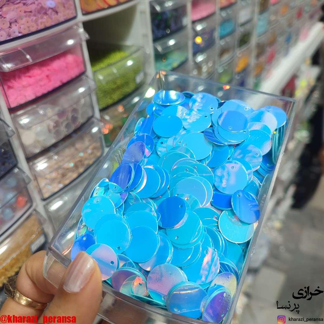پولک ابی سکه ای بسته 15گرمی