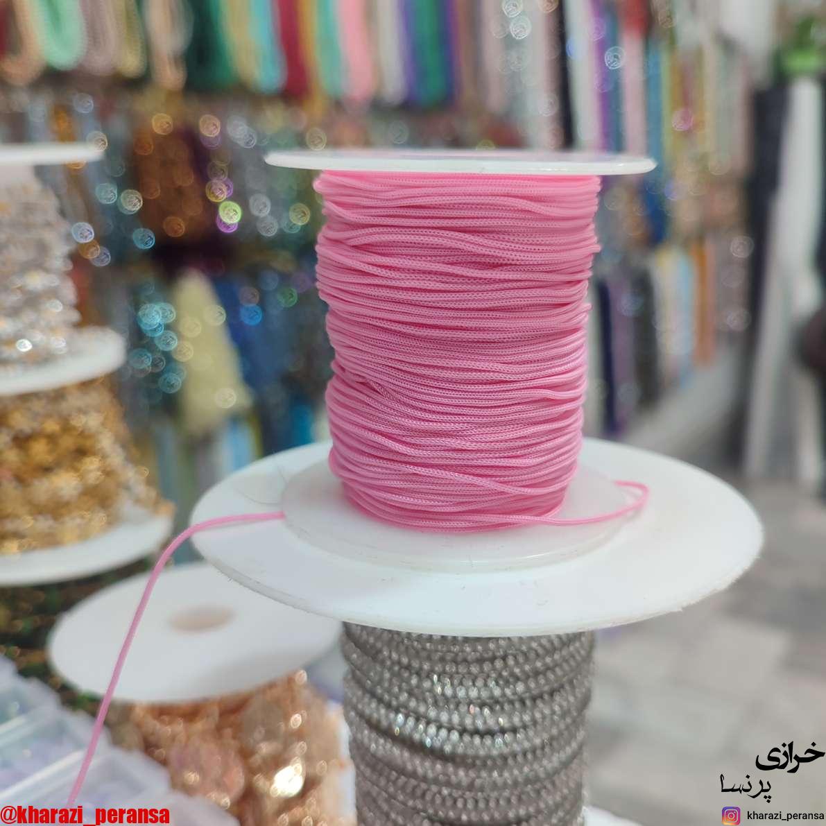 نخ دستبند صورتی 3 متری