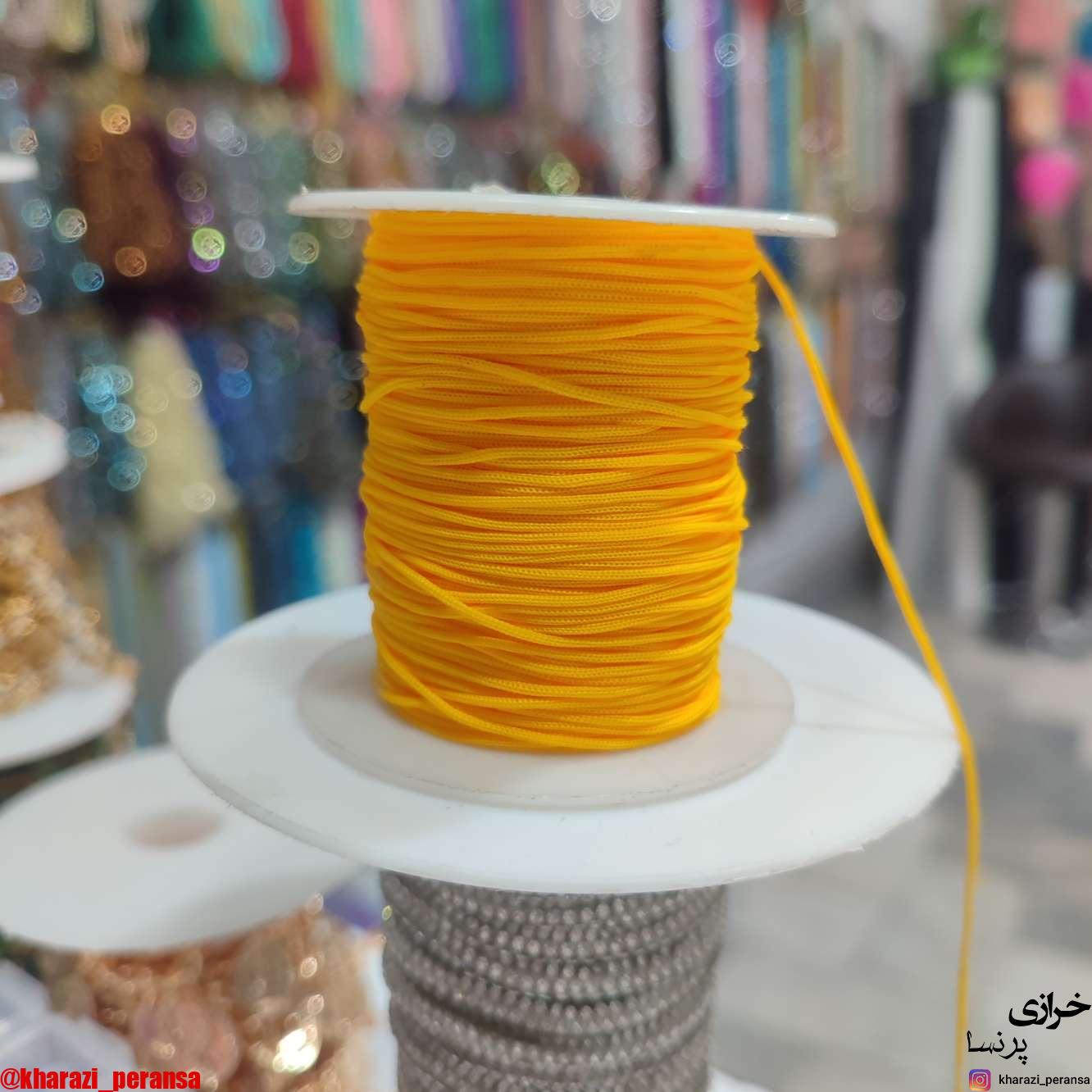 نخ دستبند زرد 3 متری