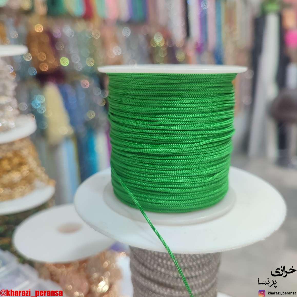 نخ دستبند سبز پسته ای 3 متری