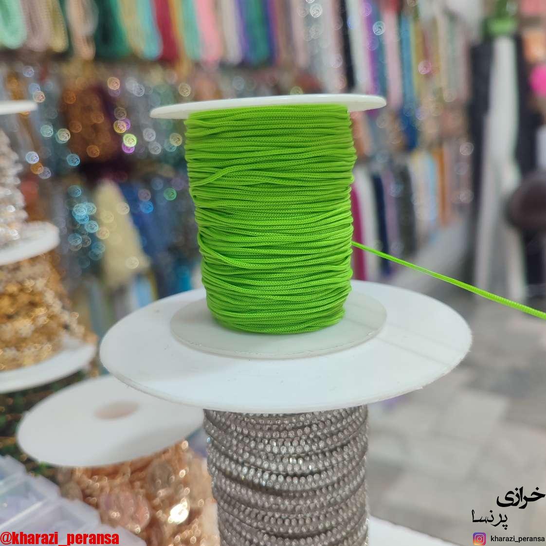 نخ دستبند سبز هایلایتی 3 متری