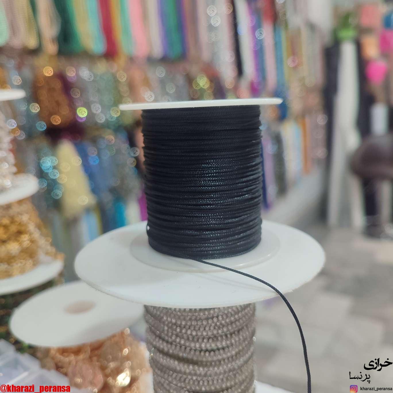 نخ دستبند مشکی  3 متری