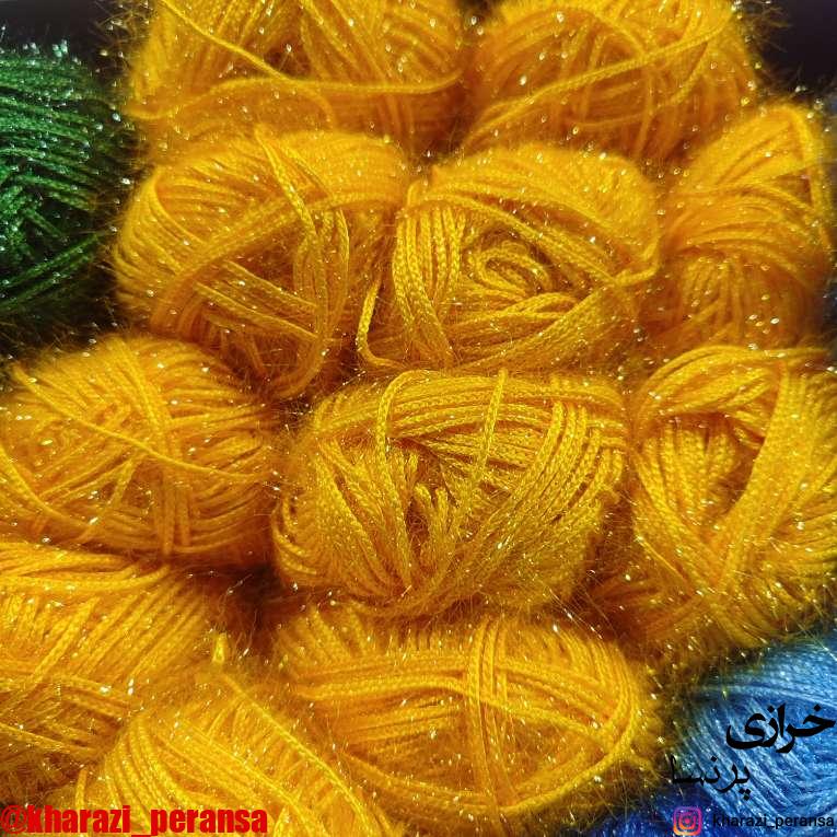 کلاف بافتنی سوزنی زرد