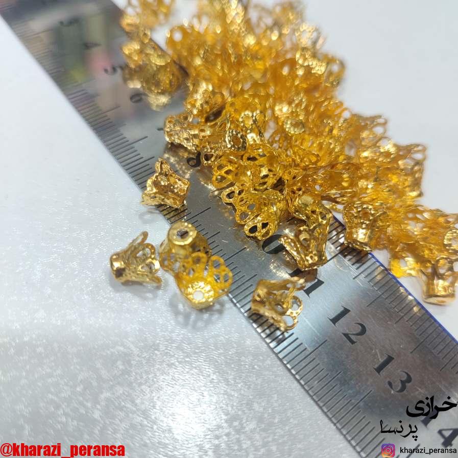 کاسبرگ فلزی طلایی بسته 50 عددی