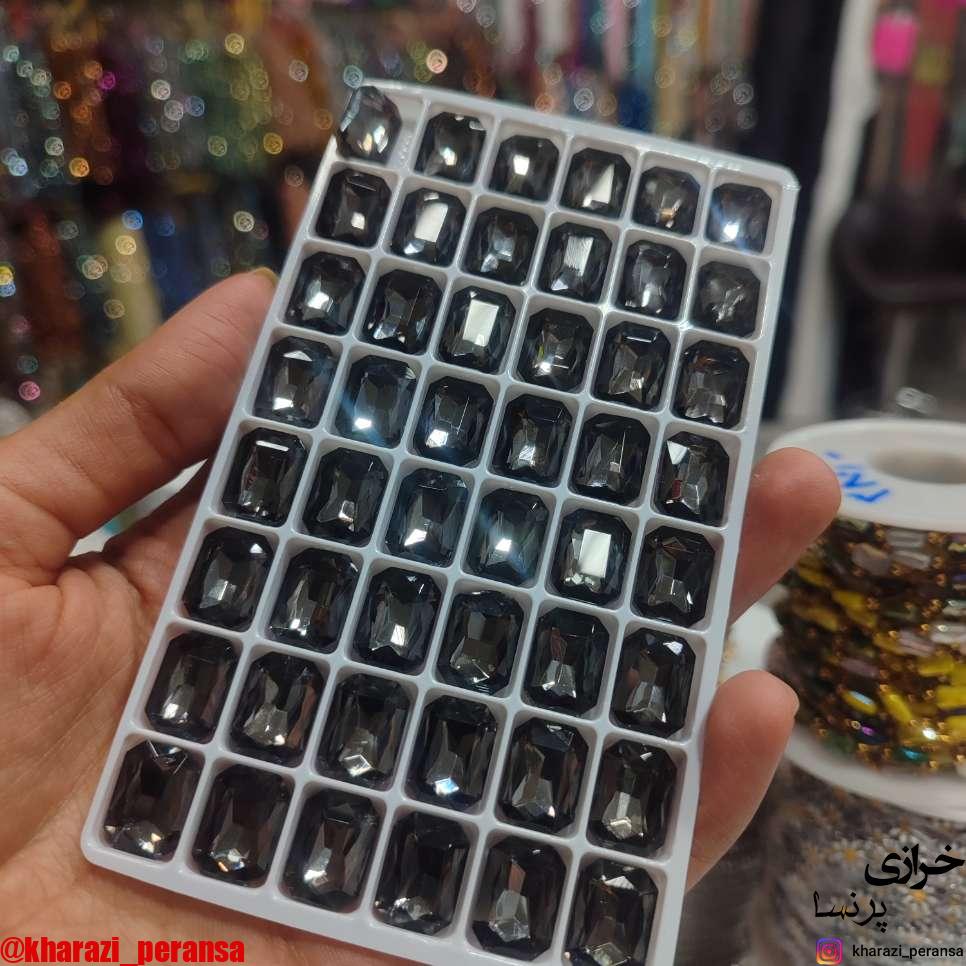 سنگ مستطیل لبه گرد دودی سایز10در14