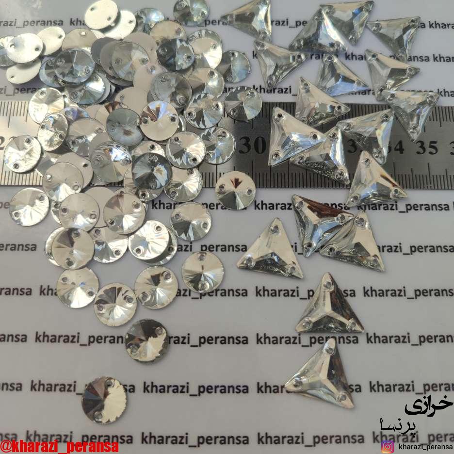 نگین رزین دوختنی بسته 40 عددی