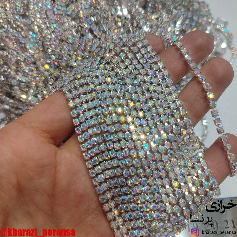 سنگ متری سایز12 پایه نقره ای نگین هفترنگ