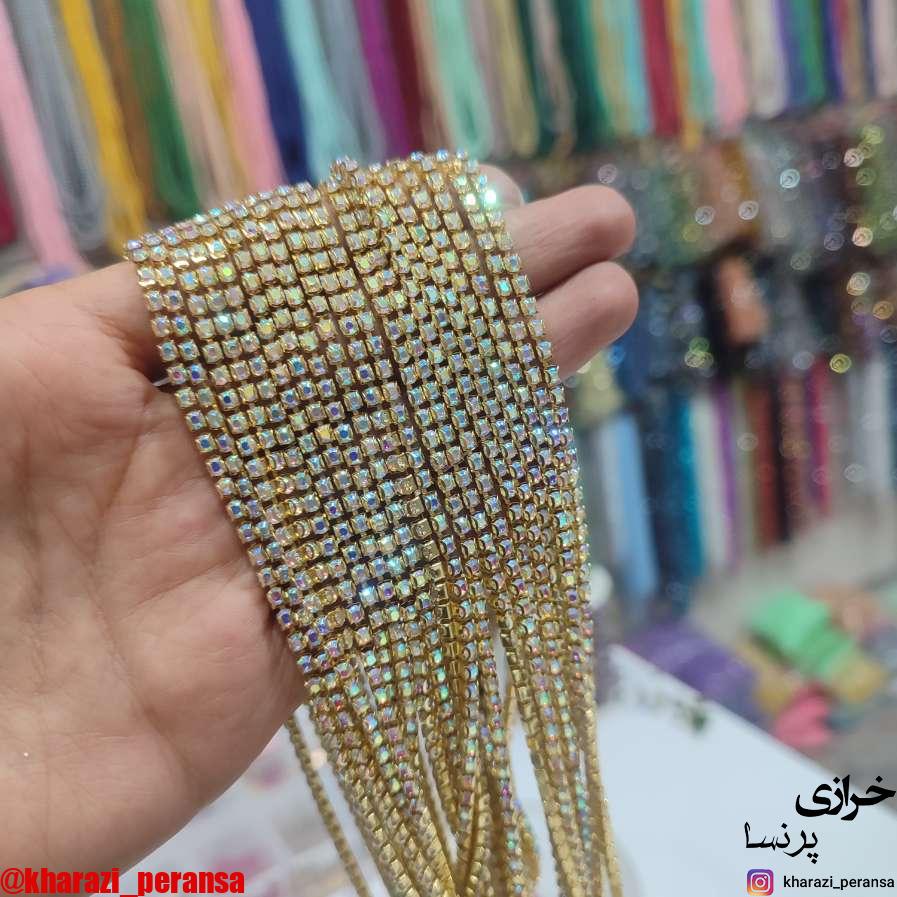 سنگ متری سایز12 پایه طلایی نگین هفترنگ