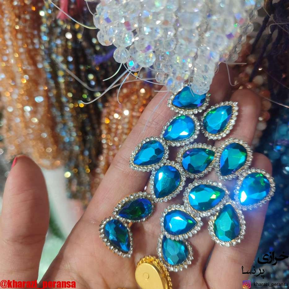 سنگ دورنگین ابی خاص بسته 5 عددی