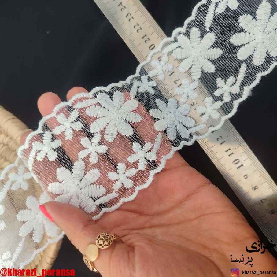 گیپور دوطرفه سفید 7سانت