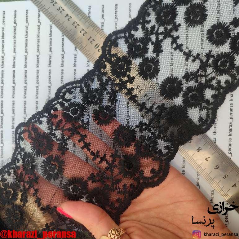 گیپور دوطرفه پهن مشکی 11 سانت متری