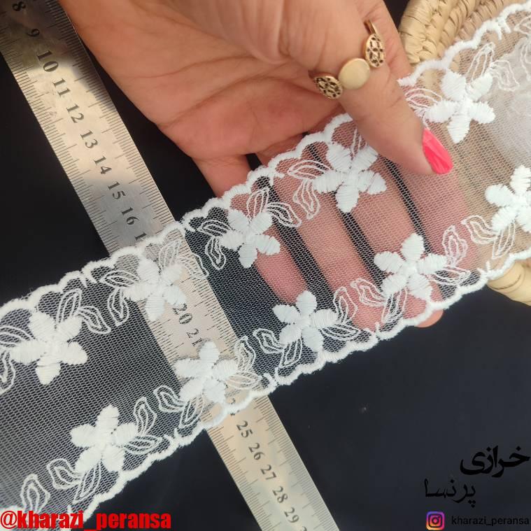 گیپور دوطرفه سفید 7سانت