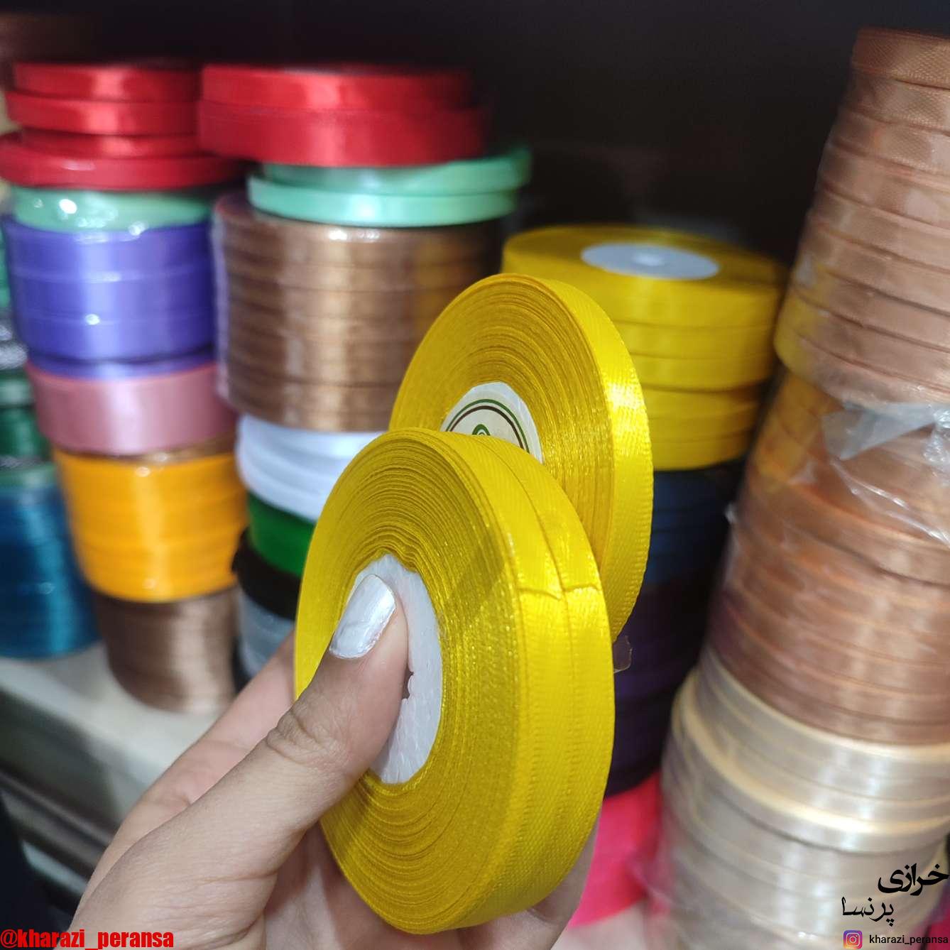 روبان نیمسانت زرد رول کامل