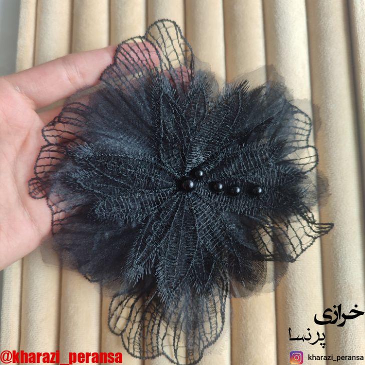 اپلیکه گل مشکی