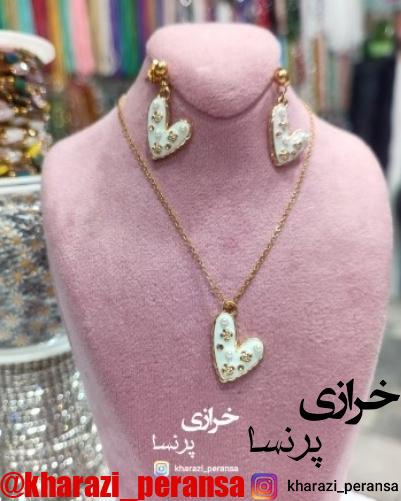 پک کامل نیم ست قلب سفید