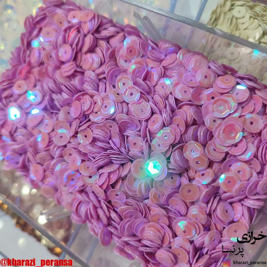 پولک بشقابی صورتی (بسته 10 گرمی)