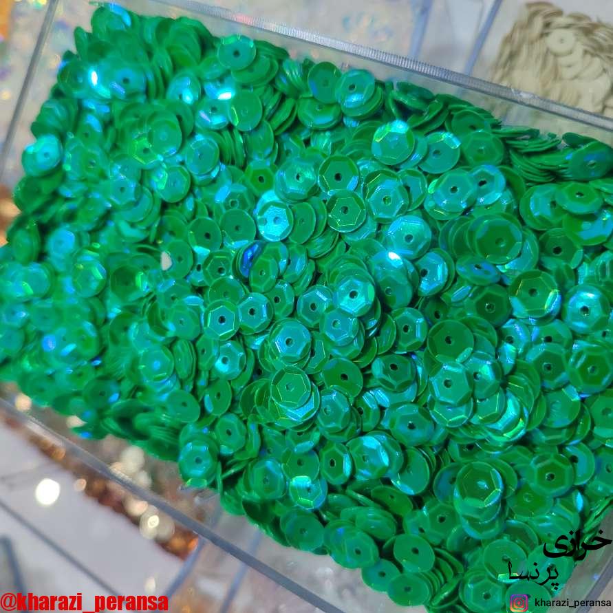 پولک بشقابی سبز (بسته 10 گرمی)