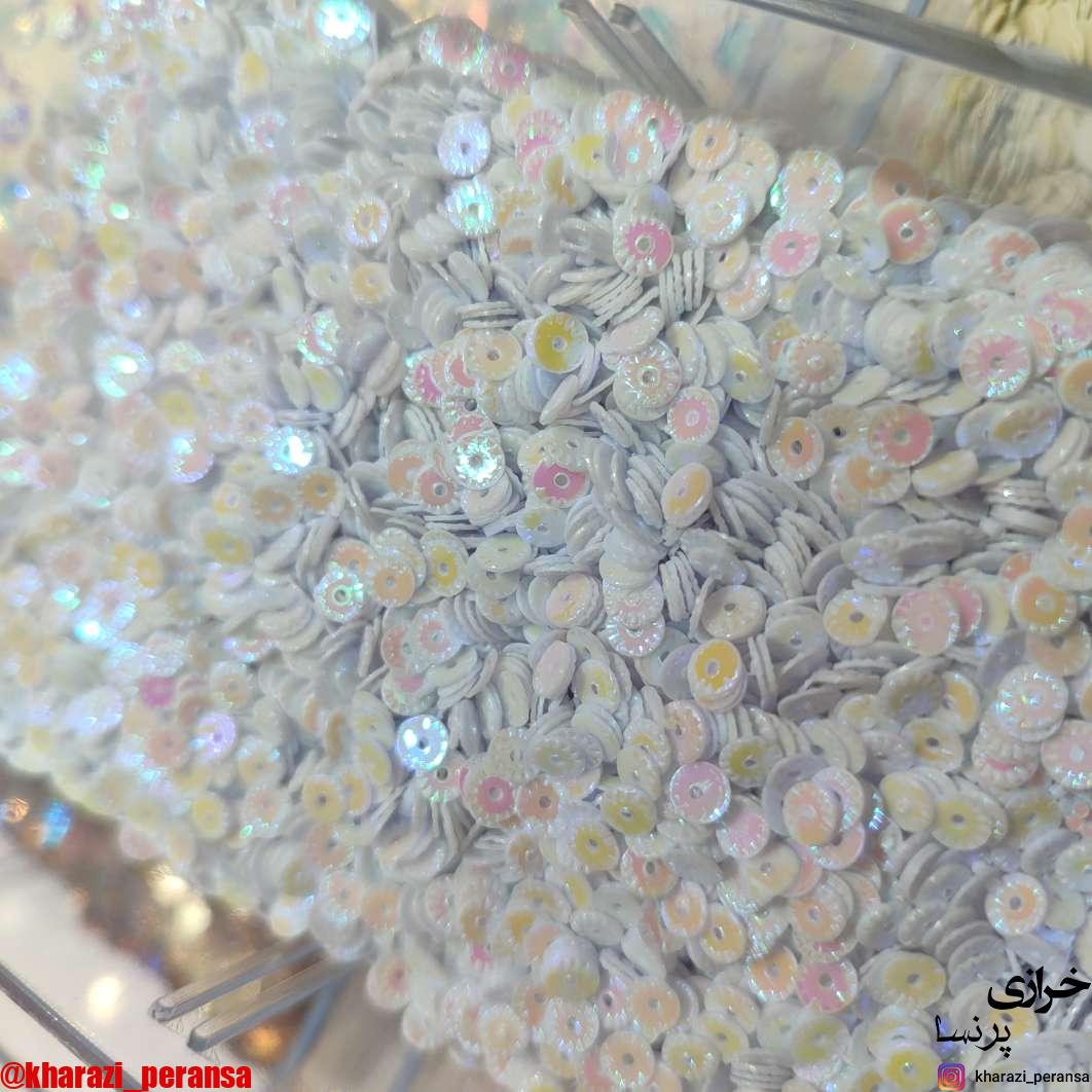 پولک چرخ دنده سفید (بسته 10 گرمی)