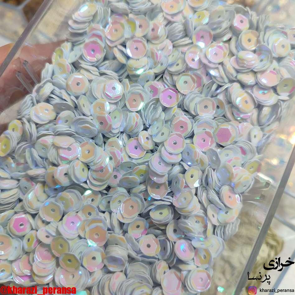 پولک بشقابی سفید هفترنگ (بسته 10 گرمی)