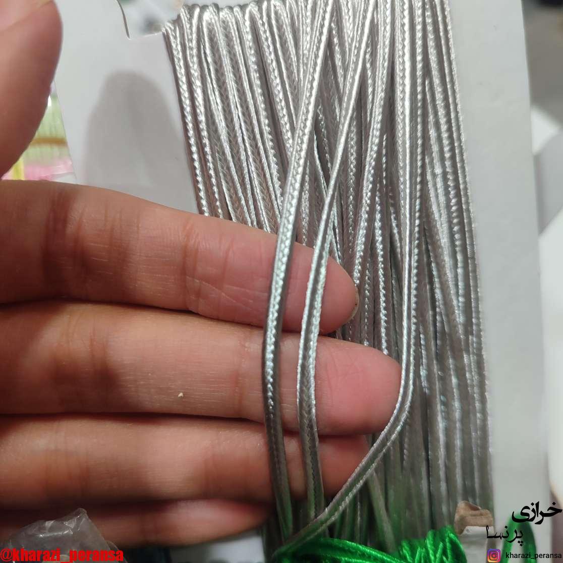 قیطون طوسی نقره ای (متری)