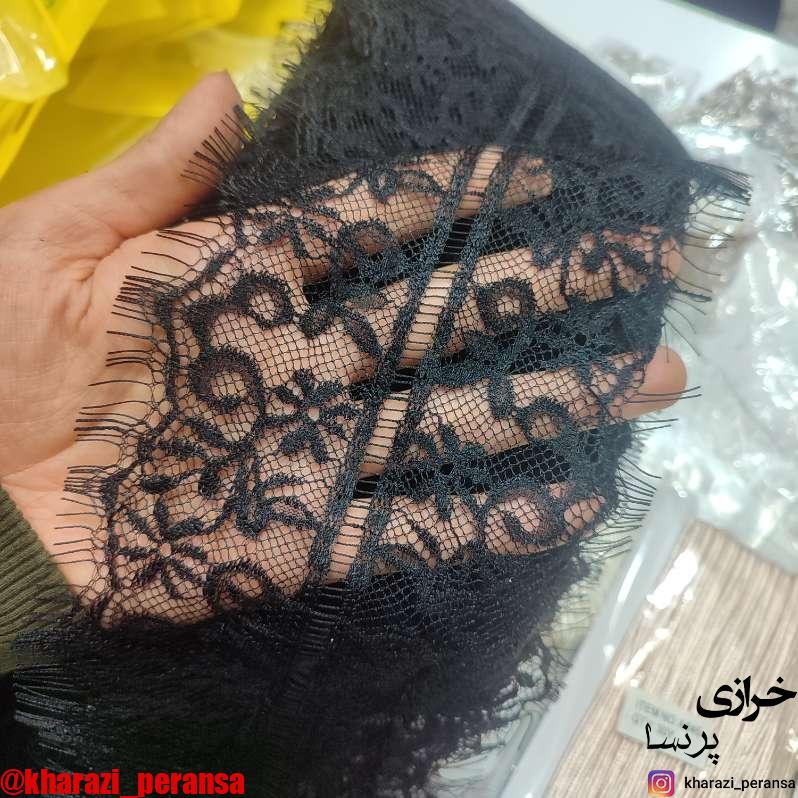 تور مژه ای مشکی پهن