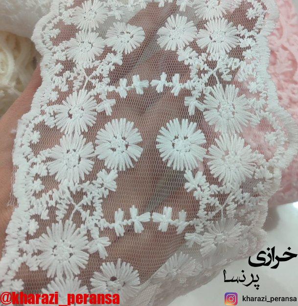 تور دوطرفه گل دار پهن