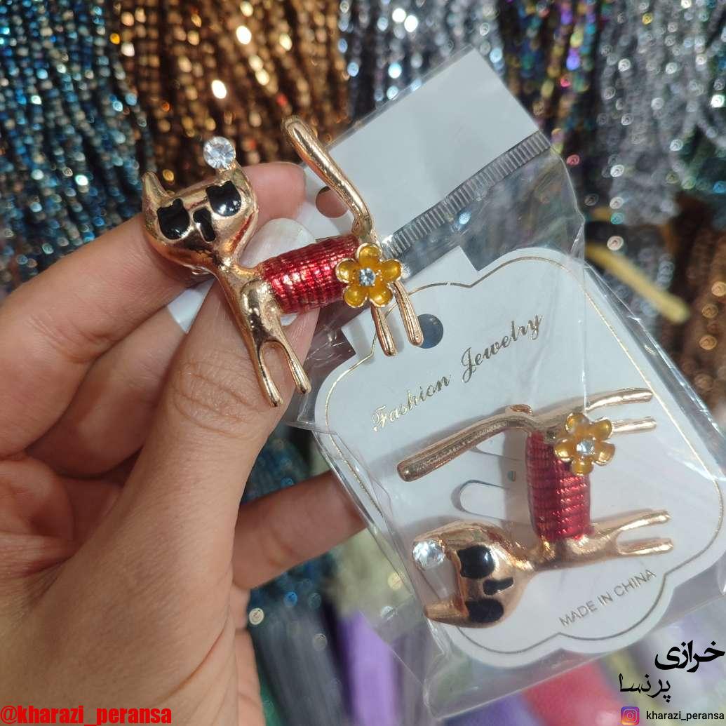 سنجاق سینه استیل و رنگ ثابت