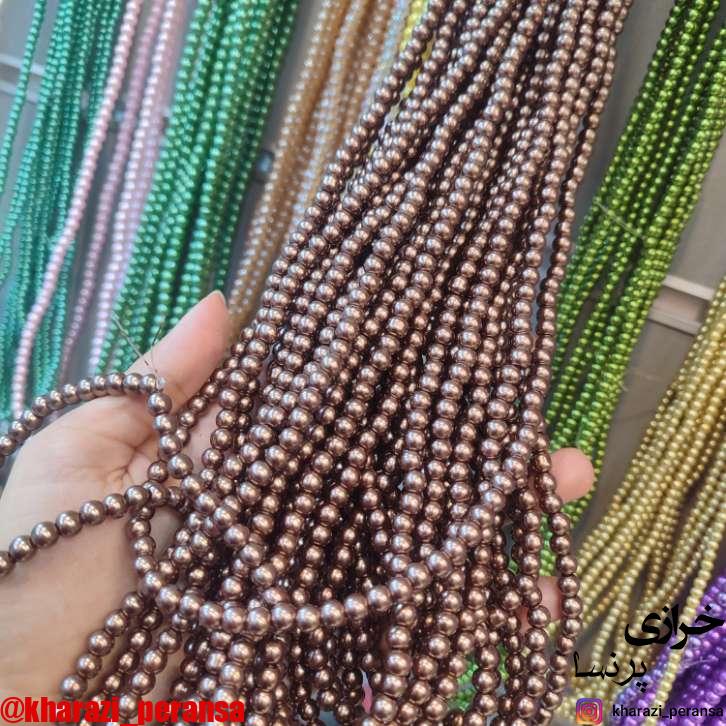 مروارید سایز6 قهوه ای